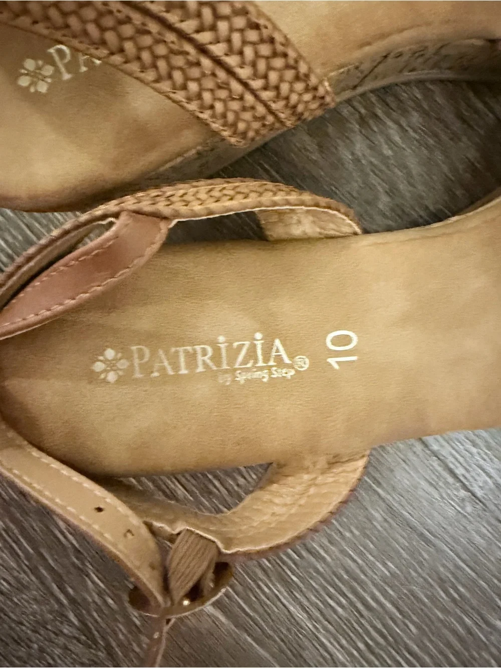 Patrizia Woven Cork Wedge Sandals - Tan